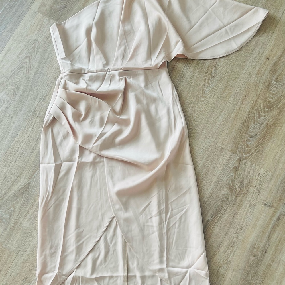 Champagne One Shoulder Dress